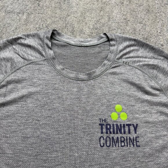 Lululemon Metal Vent Shirt Men M Gray Crew Neck Stretch Trinity Combine - Picture 1 of 14